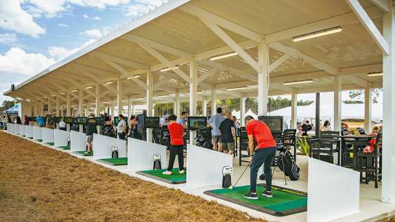 Golf range bays
