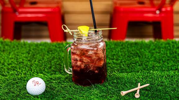 Tipsy golfer