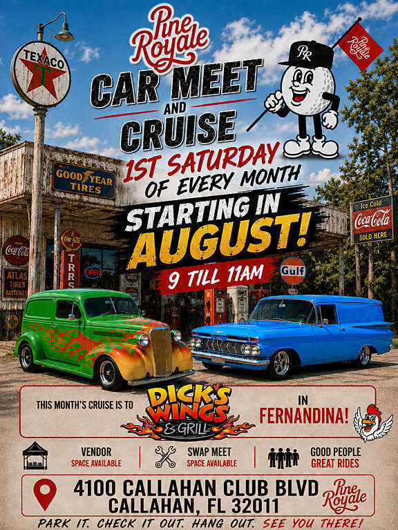 Car meet and cruise flyer aug 2026